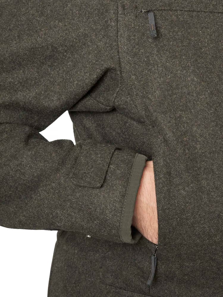 Loden Wool Jacket Men 2.0 Dark Green Melange, view: 5