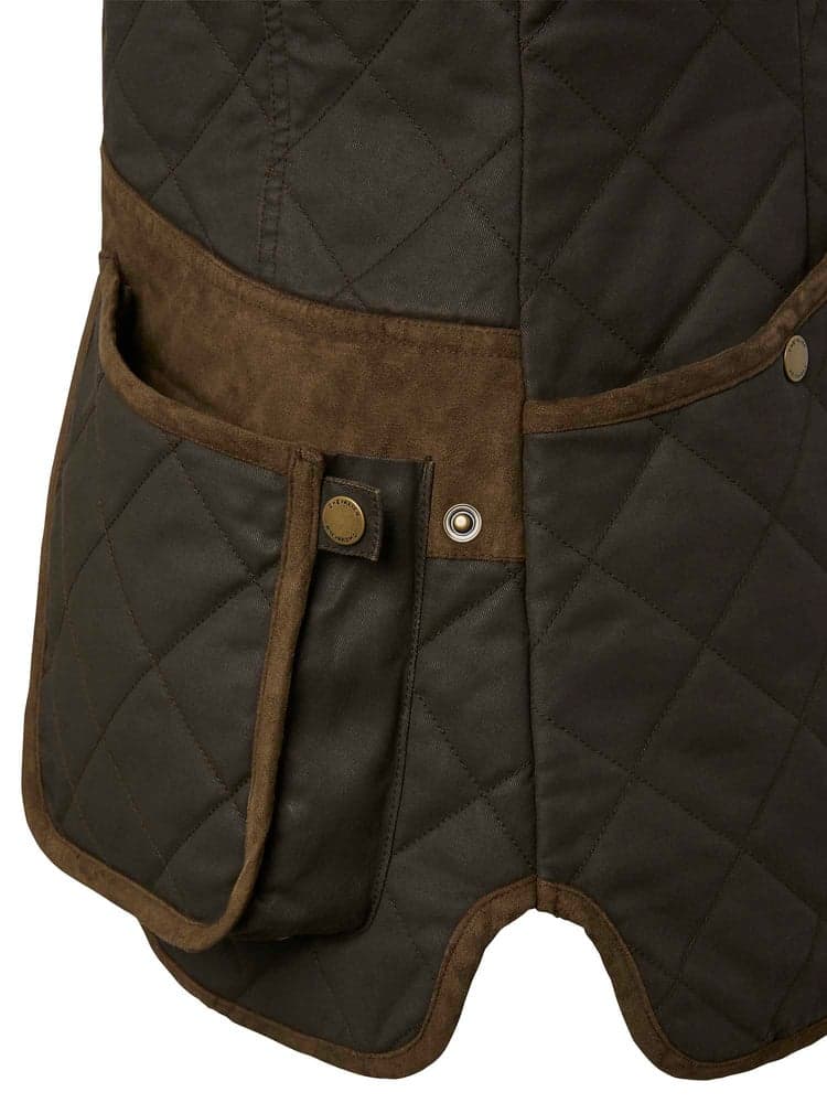 Vintage Original Shooting Vest Women Leather Brown, view: 3