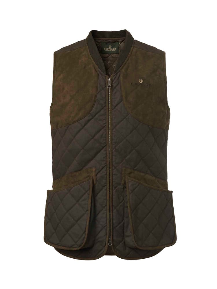 Vintage Original Shooting Vest Men Leather Brown, view: 0
