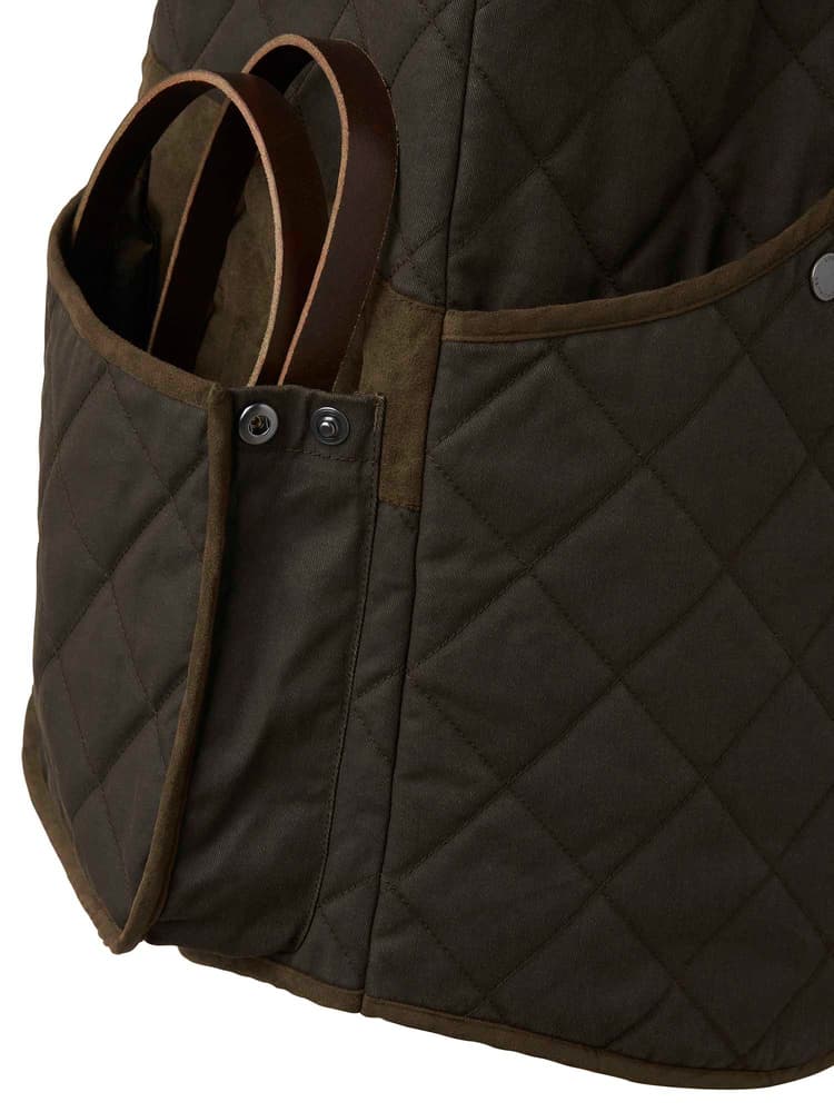 Vintage Original Shooting Vest Men Leather Brown, view: 5