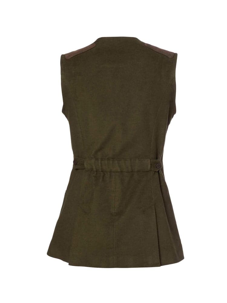 Elemore Moleskin Shooting Vest Women Forest Green, view: 2