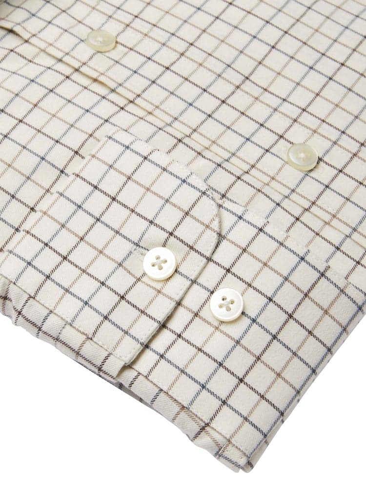 Luton Shooting Fit Shirt Men Stormy Blue Tattersall, view: 4