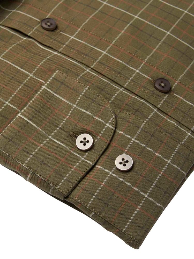 Belmont Regular Fit Shirt Men Forest Green Tattersall, view: 3