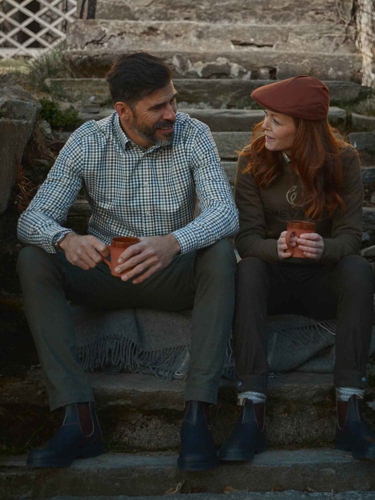 Belmont Regular Fit Shirt Men Leather Brown Checked, view: 1