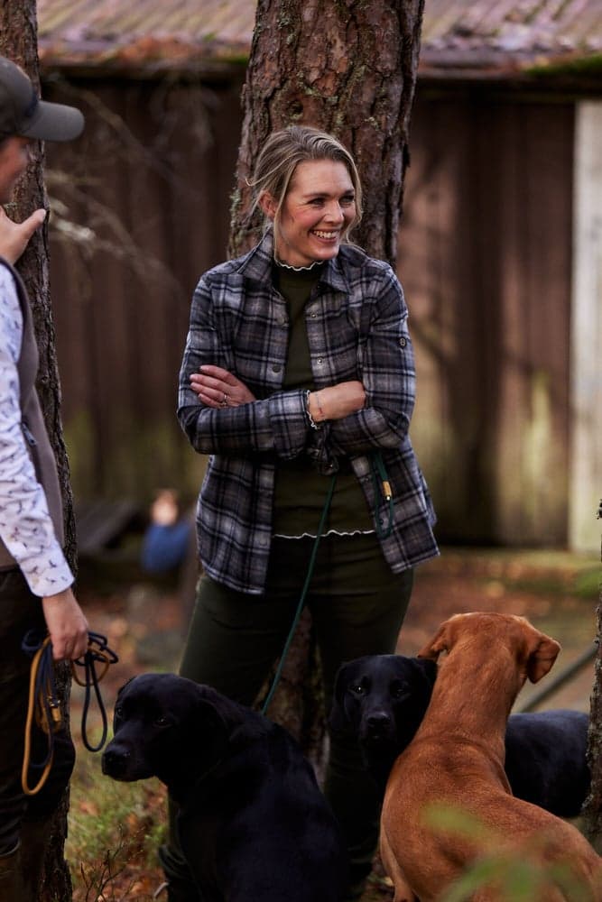 Champ Wool Overshirt Women Charcoal Checked, view: 1