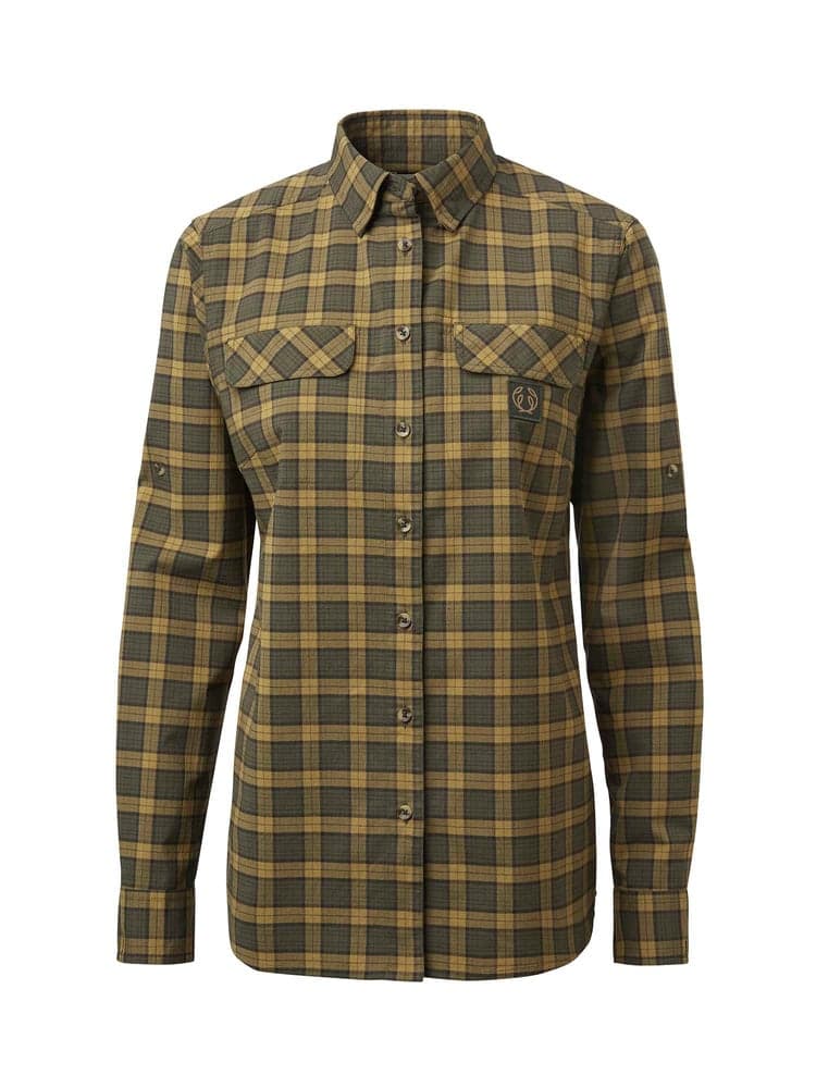 Creek Shooting Fit Coolmax Shirt Women Moss Checked, view: 0