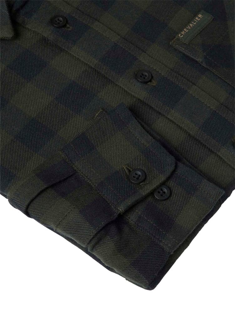Ferret Flannel Shirt Junior Myrtle Green Checked, view: 3