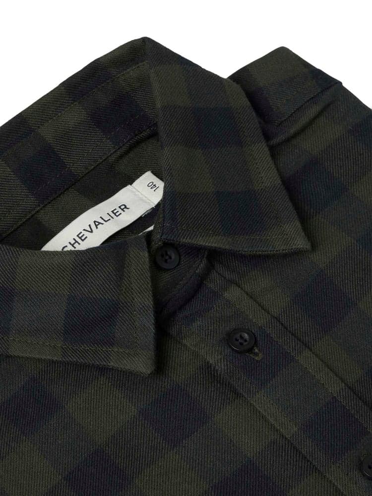 Ferret Flannel Shirt Junior Myrtle Green Checked, view: 2