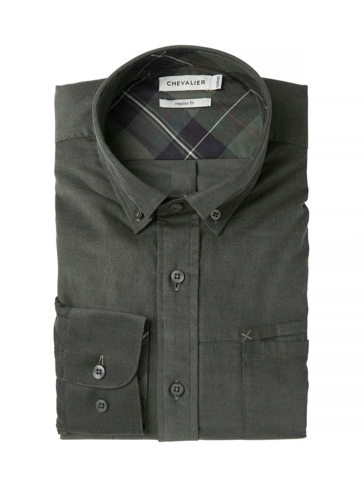 Walton Light Cord Shirt Men Midnight Pine, view: 1