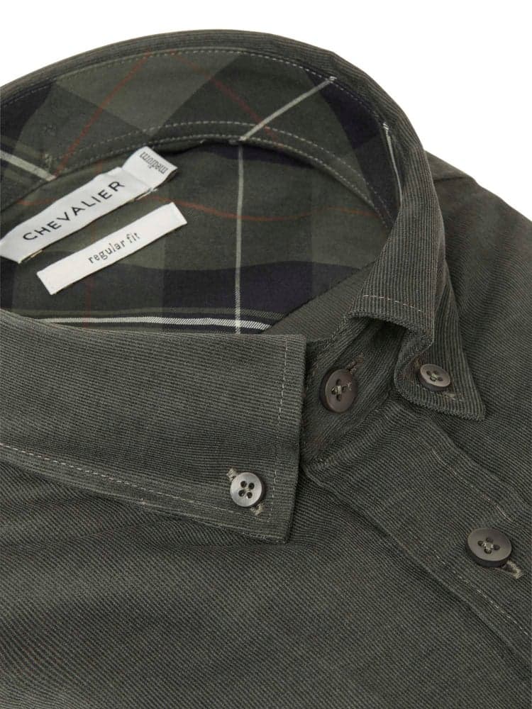 Walton Light Cord Shirt Men Midnight Pine, view: 2