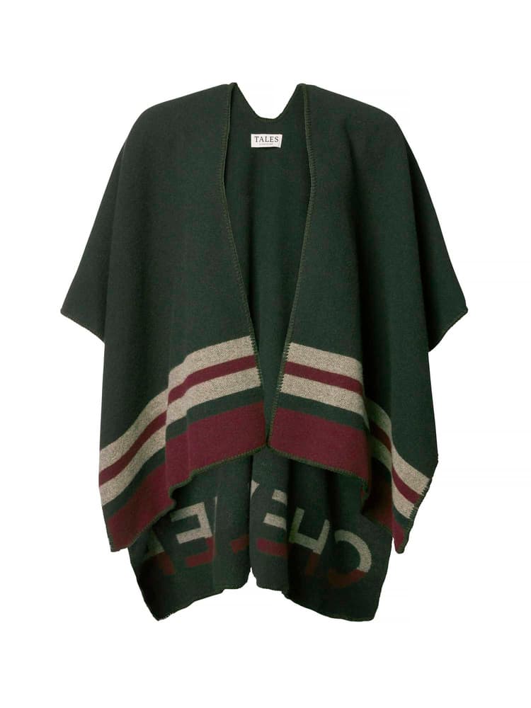 Penrose Wool Poncho Dark Green, view: 0