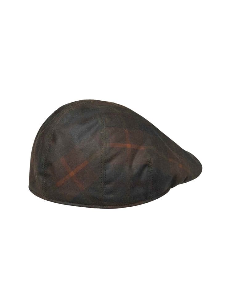 Torre Waxed Cotton Sixpence Cap Hunter Brown Checked, view: 1