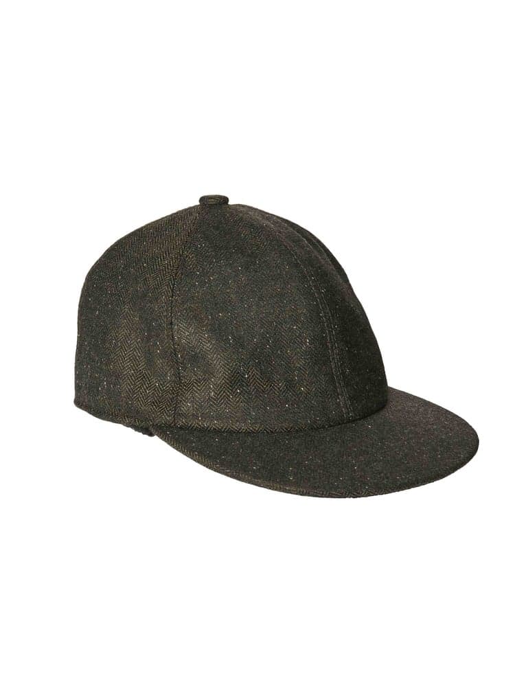 Blake Cap Dark Green Herringbone, view: 0