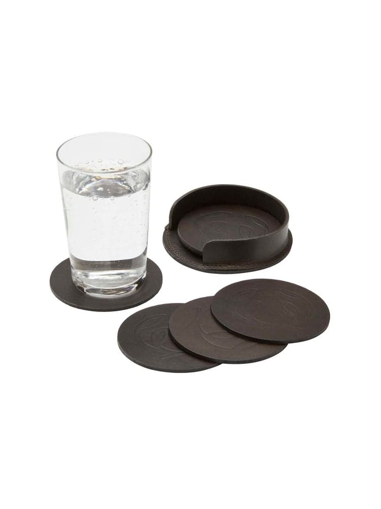 After Hunt Coaster Set Leather Brown, view: 2