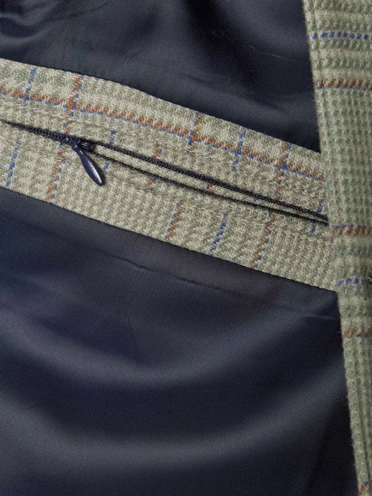 Wiston Shooting Tweed Vest Men Willow Green Checked, view: 4
