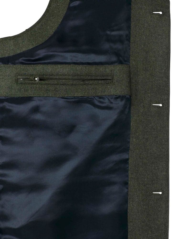 Henry Shooting Tweed Vest Men Misty Green, view: 3