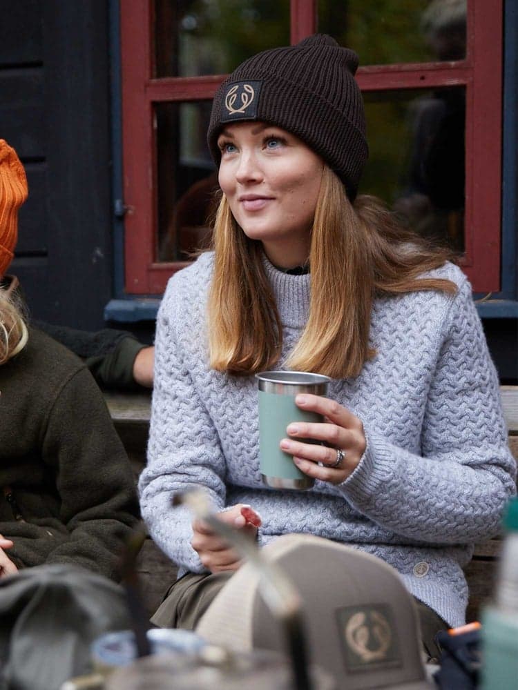 Minley Mockneck Wool Pullover Women Light Grey Melange, view: 1