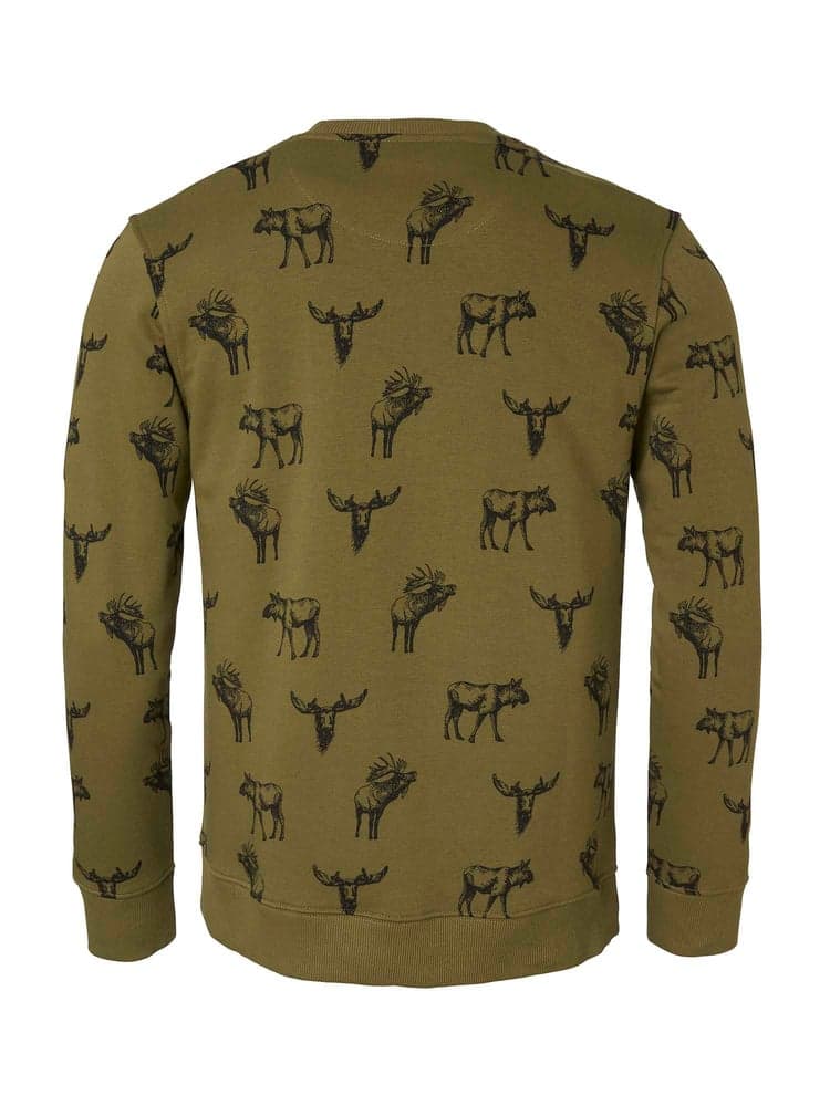 Moose Sweatshirt Men Forest Green Moose, view: 2