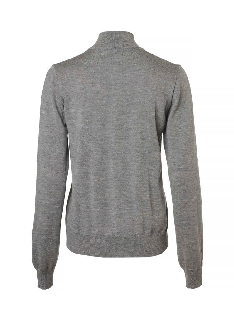 Blaise Buttoned Merino Pullover Women Smoked Grey, view: 4