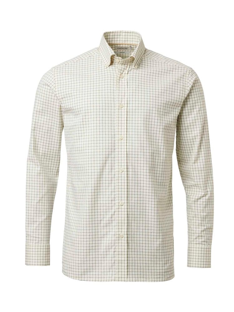 Baron Shooting Fit Stretch Shirt Men Highland Green Tattersall, view: 0