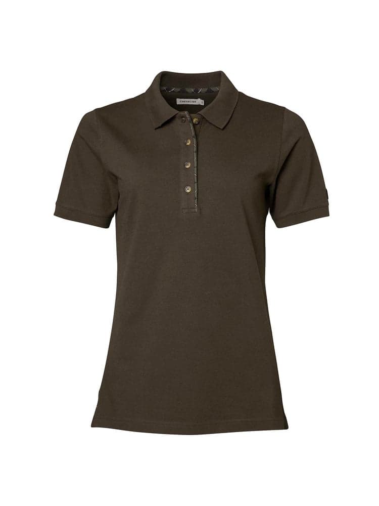 Gwyn Polo Shirt Women Leather Brown, view: 0