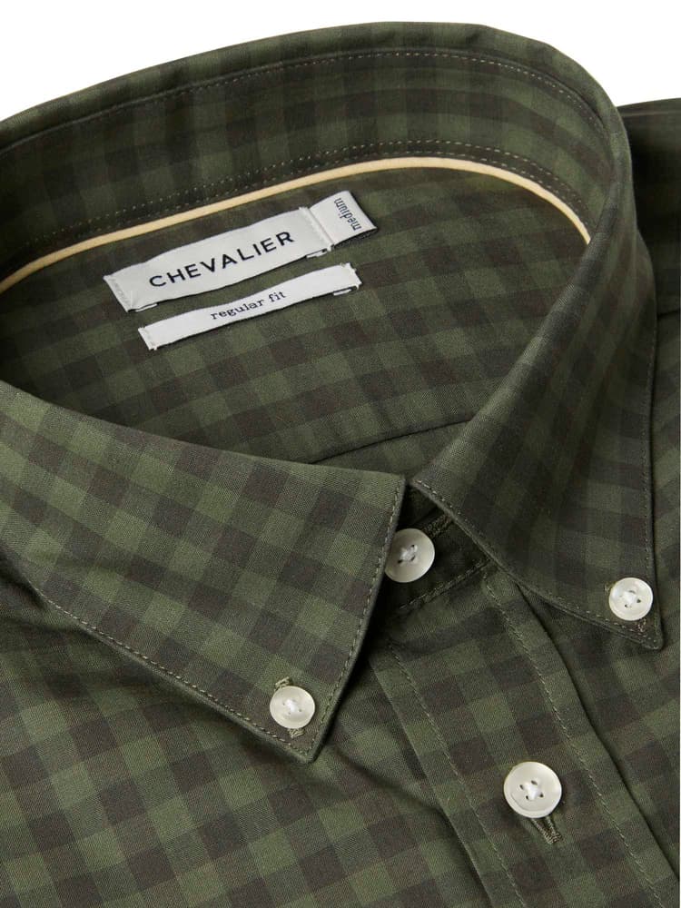 Betley Regular Fit Shirt Men Glade Green Checked, view: 3