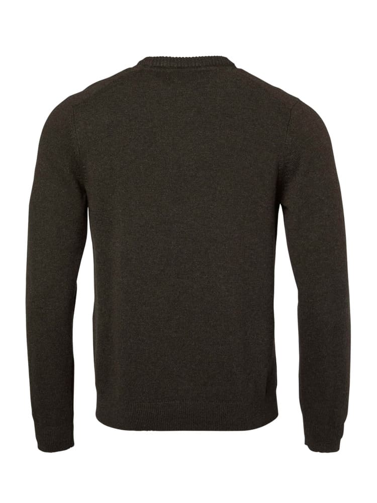 Milford O-Neck Wool Pullover Men Antler Brown, view: 1