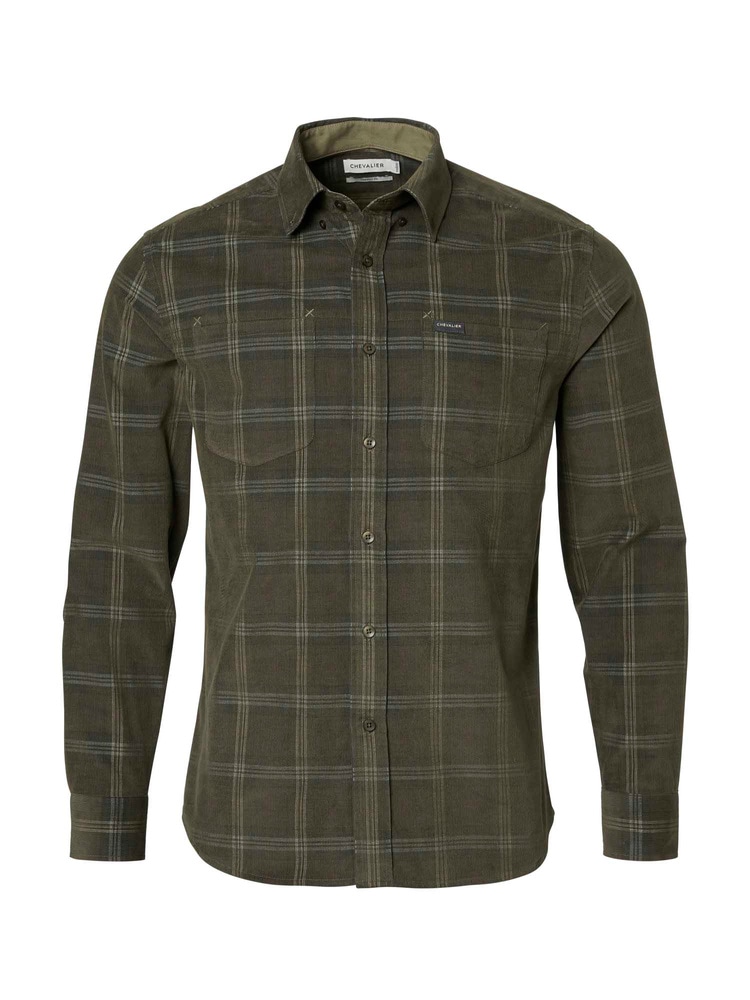 productCard.productImage: Walton Light Cord Shirt Men Hunter Green Checked