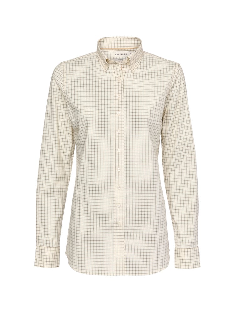 productCard.productImage: Florence Shooting Fit Stretch Shirt Women Highland Green Tattersall