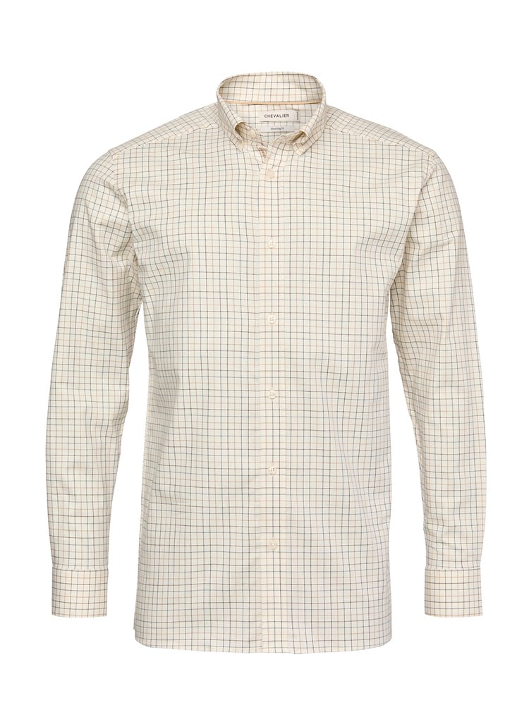 productCard.productImage: Baron Shooting Fit Stretch Shirt Men Stormy Blue Tattersall